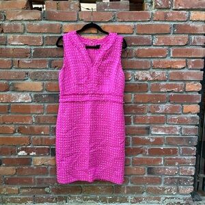 J. Crew Vibrant Pink Textured Mini Dress